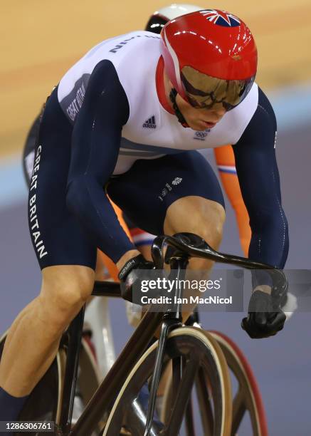 Sir Chris Hoy of Great Britain competes in the final of the Men's Keirin Track Cycling on Day 11 of the London 2012 Olympic Games at Velodrome on...