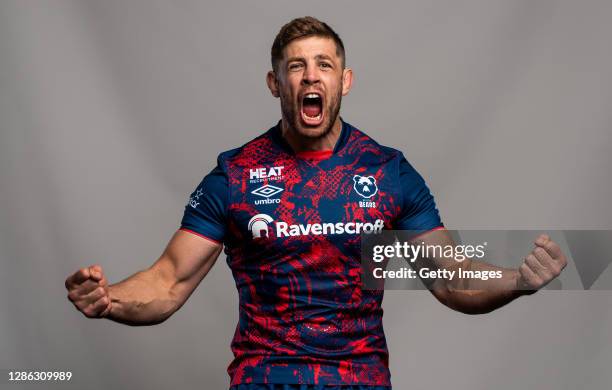 Dave Attwood poses for a portrait during the Bristol Bears squad photo call for the 2020-21 Gallagher Premiership Rugby season at on November 12,...