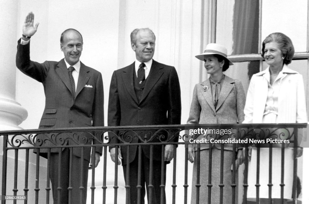 French President Giscard d'Estaing Welcomed For A State Visit