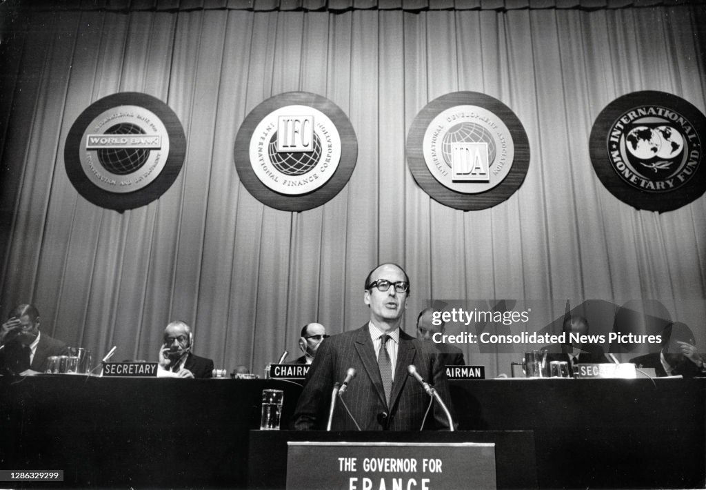 Minister Giscard d'Estaing Speaks At IMF Meeting