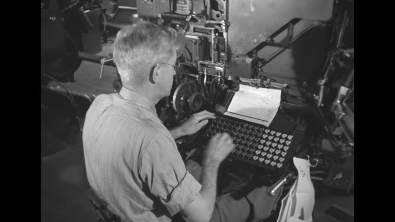 Linotype Machine Keyboard Layout 20 Vintage Newspaper Layout Stock Videos, Footage, & 4K Video Clips ...