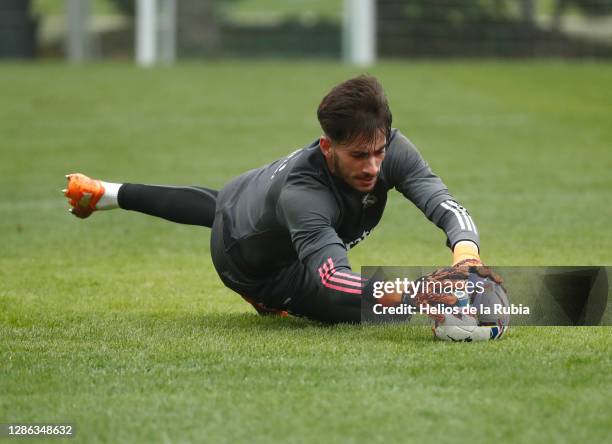 Diego Altube in action at Valdebebas training ground on November 18, 2020 in Madrid, Spain.