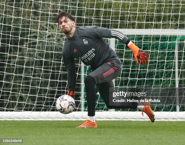 Diego Altube in action at Valdebebas training ground on November 18, 2020 in Madrid, Spain.