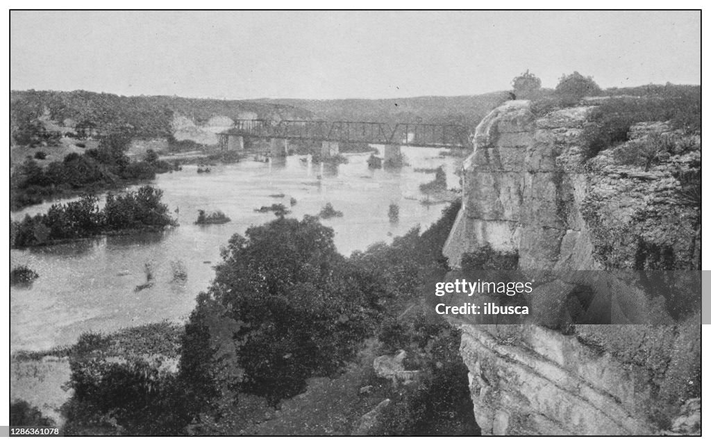 Antique black and white photo of the United States: Devil's river, Texas