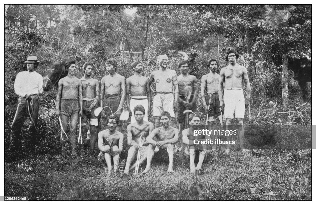 Antique black and white photo of the United States: Cherokee people