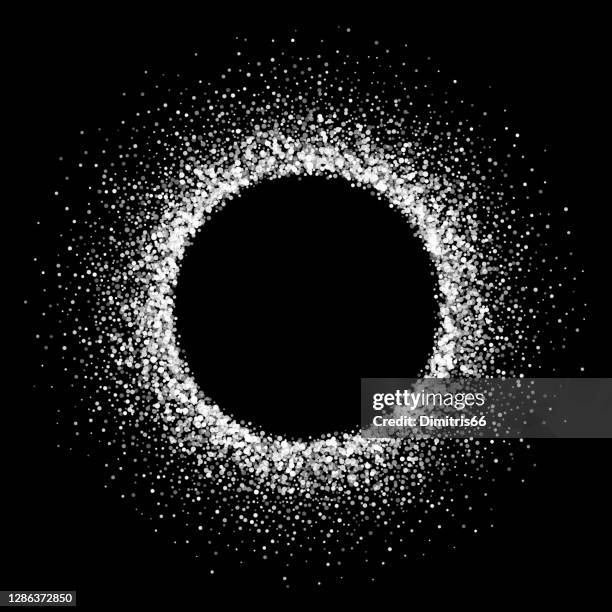 ilustraciones, imágenes clip art, dibujos animados e iconos de stock de marco circular iluminado sobre fondo oscuro - big bang