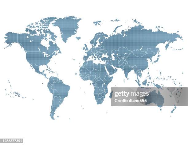 Country Border Vector World Map With Country Borders High-Res Vector Graphic - Getty Images