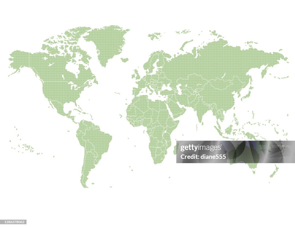 Country Border Line World Map With Country Borders High-Res Vector Graphic - Getty Images