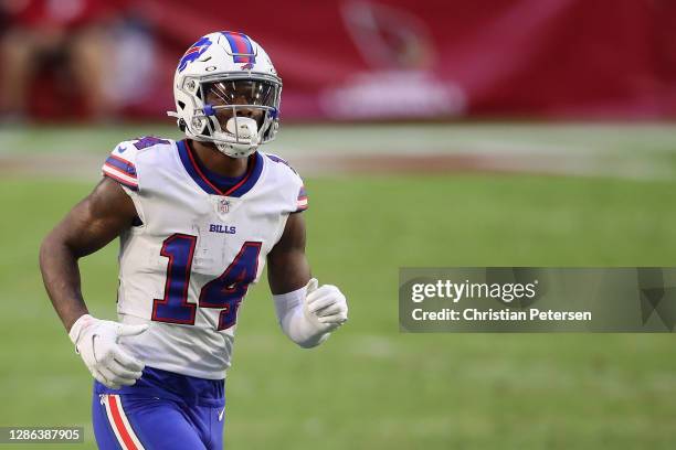 Wide receiver Stefon Diggs of the Buffalo Bills during the NFL game against the Arizona Cardinals at State Farm Stadium on November 15, 2020 in...
