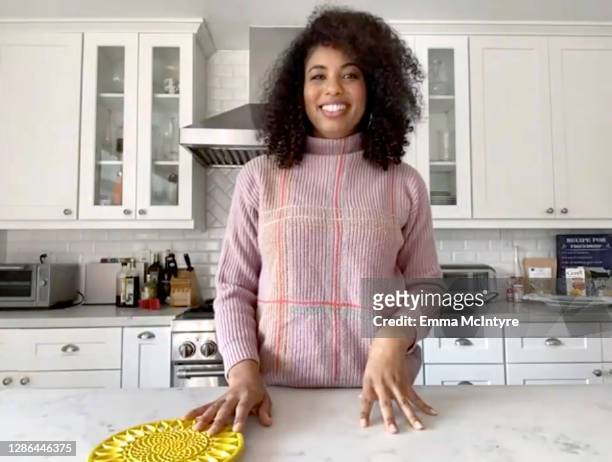 In this screengrab, Jazz Smollett speaks during "A Thanksgiving Recipe With Diabetes In Mind" segment of Wellness Warriorthon with Halle Berry,...