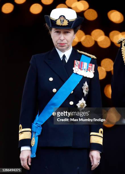 Princess Anne, Princess Royal attends a National Service of Commemoration to mark the Bicentenary of the Battle of Trafalgar and the death of...