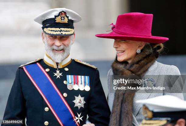 Prince Michael of Kent and Princess Michael of Kent attend a National Service of Commemoration to mark the Bicentenary of the Battle of Trafalgar and...