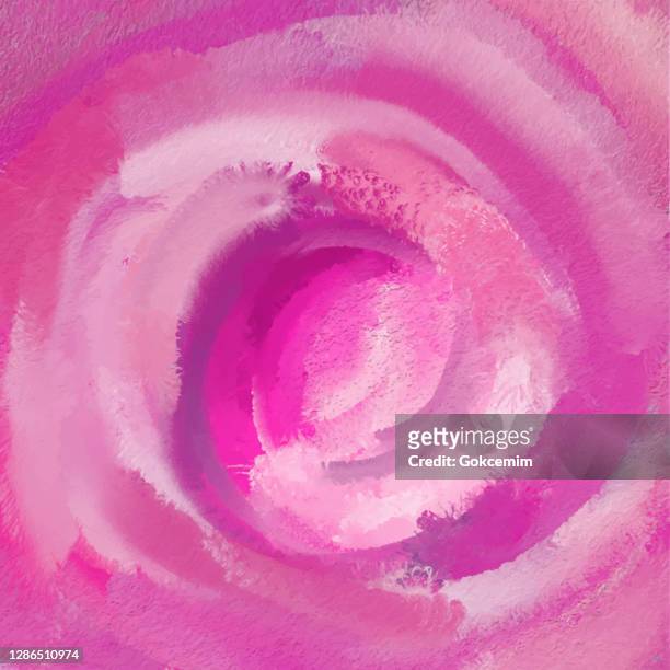 pink abstract wall texture with color brush strokes on rose gold foil. abstract watercolor brush strokes background. grunge, sketch, graffiti, paint, watercolor. grunge vector background. - oil painting flowers stock illustrations