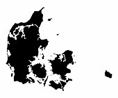 Denmark silhouette map