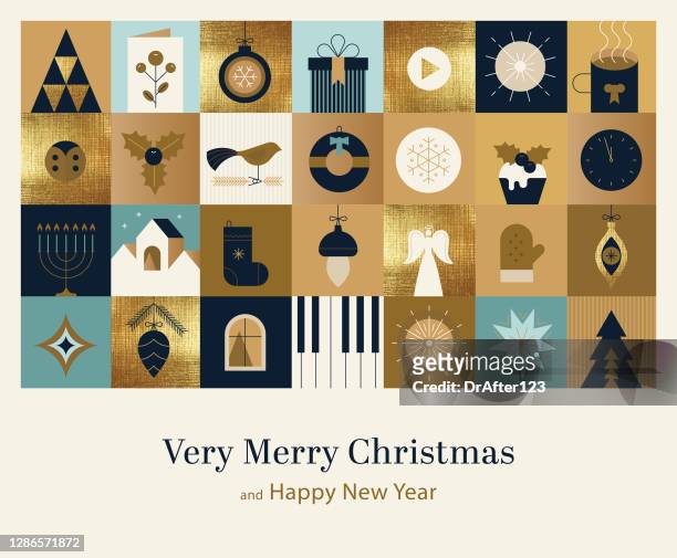 frohe feiertage saisonale grüße - christmas design stock-grafiken, -clipart, -cartoons und -symbole