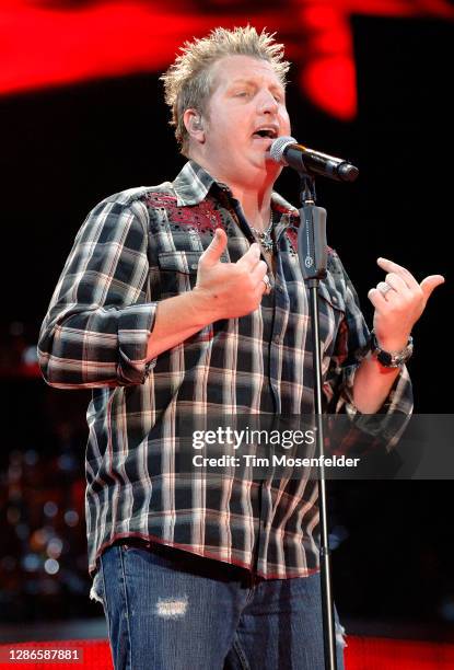 Gary LeVox of Rascal Flatts performs during the Stagecoach music festival at the Empire Polo Fields on May 3, 2008 in Indio, California.