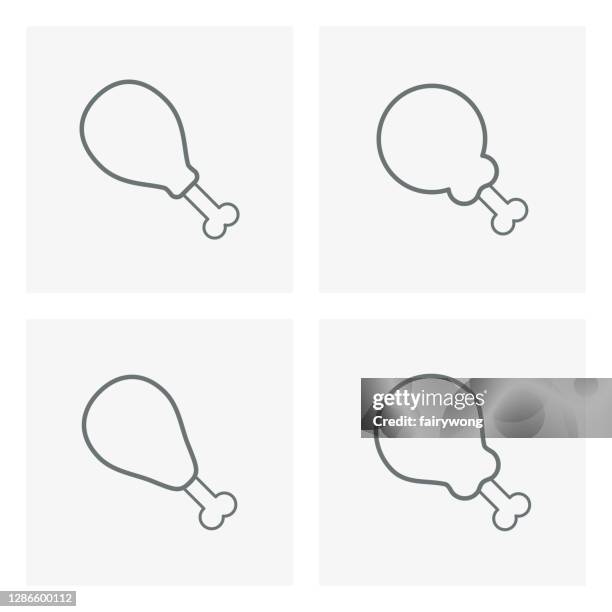 chicken legs icon - roast dinner stock illustrations