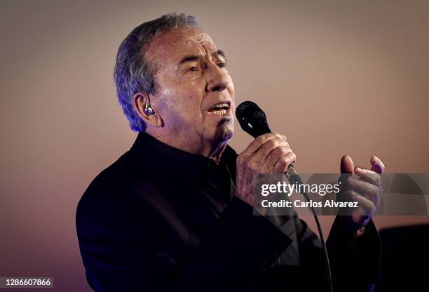 In this image released on November 19 José Luis Perales performs at the 2020 Latin GRAMMY Awards on October 29, 2020 in Madrid, Spain. The 2020 Latin...