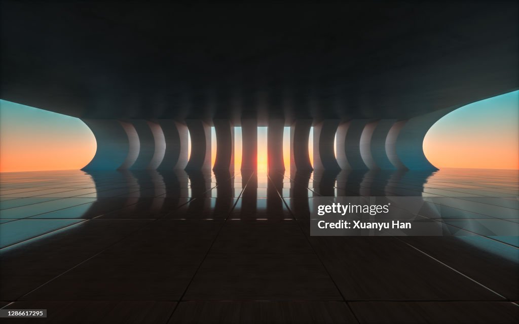 Abstract concrete building background