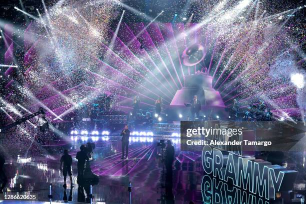 Co-host Víctor Manuelle performs onstage during The 21st Annual Latin GRAMMY Awards at American Airlines Arena on November 19, 2020 in Miami, Florida.