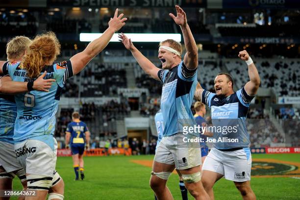 Sam Caird of Northland celebrates after defeating Otago during the Mitre 10 Cup Semi Final match between Otago and Northland at Forsyth Barr Stadium...