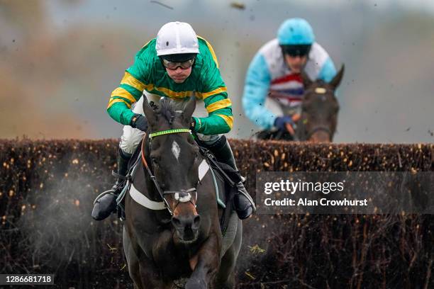 Nico de Boinville riding Chantry House clear the last to win The Ascot Racecourse Supports Safer Gambling Week Novices' Chase at Ascot Racecourse on...