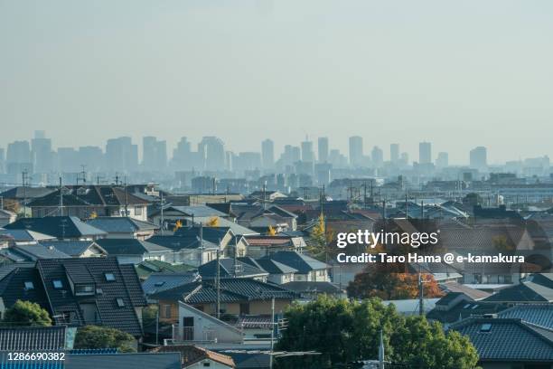 residential district on hill in osaka prefecture of japan - japan street stock pictures, royalty-free photos & images