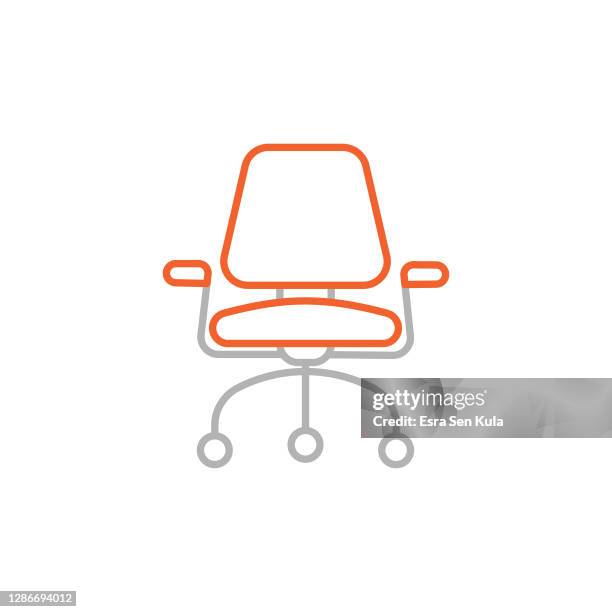 office armchair line icon with editable stroke - office chair stock illustrations