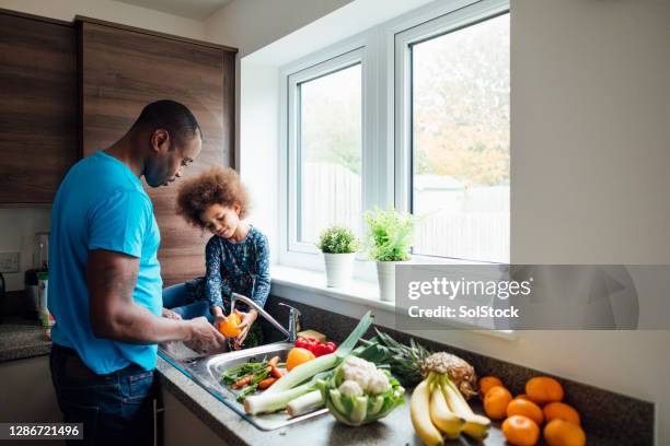 unser gesunder lebensstil - pflanzliche ernährung stock-fotos und bilder
