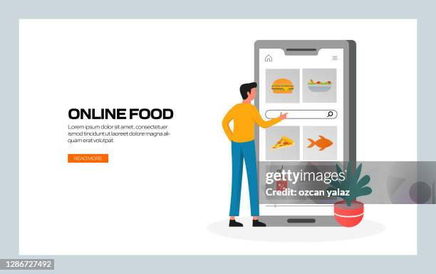 online food - steakhouse stock illustrations