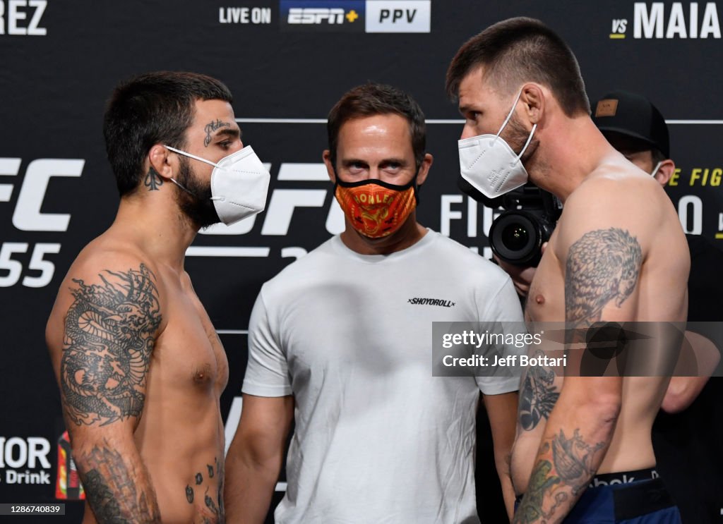 UFC 255 Figuereido v Perez:  Weigh-Ins