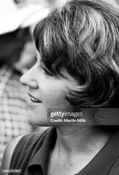 Susie Berning of the United States smiles after winning the 1972 U.S. Women's Open Golf Championship on July 2, 1972 at the Winged Foot Golf Club,...