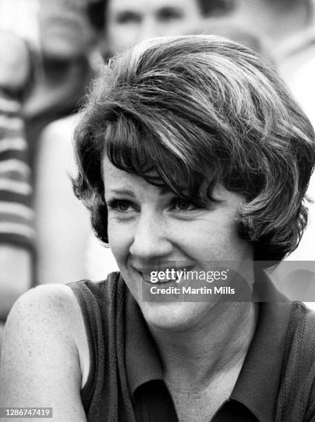 Susie Berning of the United States smiles after winning the 1972 U.S. Women's Open Golf Championship on July 2, 1972 at the Winged Foot Golf Club,...