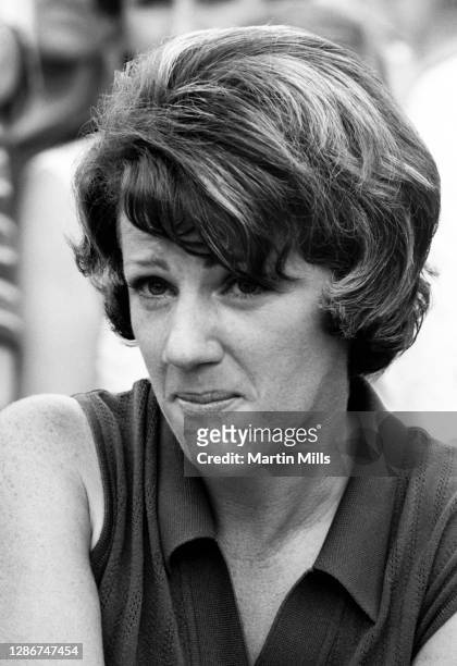 Susie Berning of the United States smiles after winning the 1972 U.S. Women's Open Golf Championship on July 2, 1972 at the Winged Foot Golf Club,...