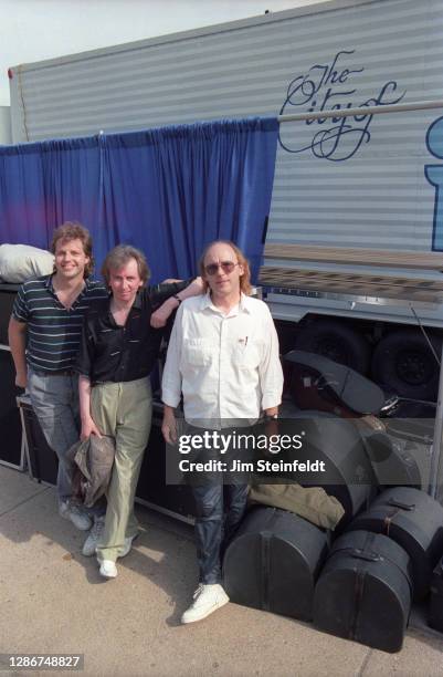 Musician Al Stewart and his band pose for a portrait at the state capitol in St. Paul, Minnesota in 1991.