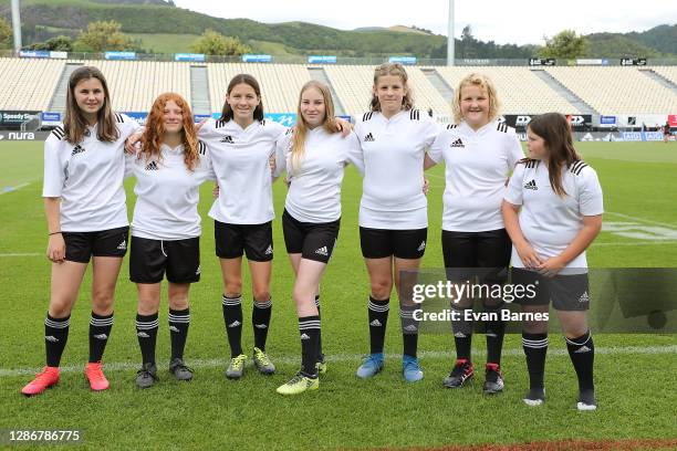 Ball Girls during the match between the New Zealand Black Ferns and the New Zealand Barbarians at Trafalgar Park on November 21, 2020 in Nelson, New...