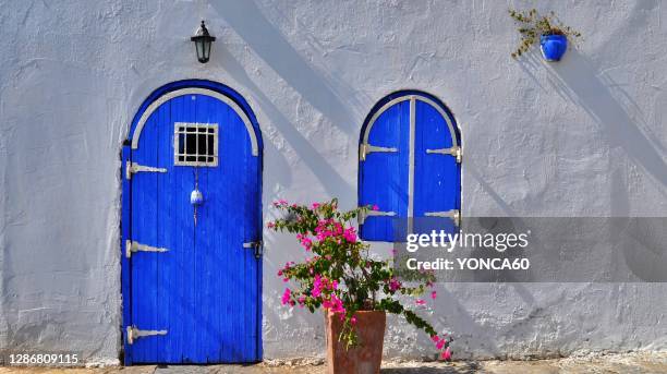 a bodrum house - bodrum turkey stock pictures, royalty-free photos & images