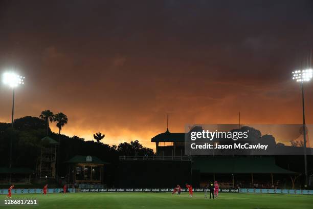 Alyssa Healy of the Sixers bats during the Women's Big Bash League WBBL match between the Sydney Sixers and the Melbourne Renegades at North Sydney...