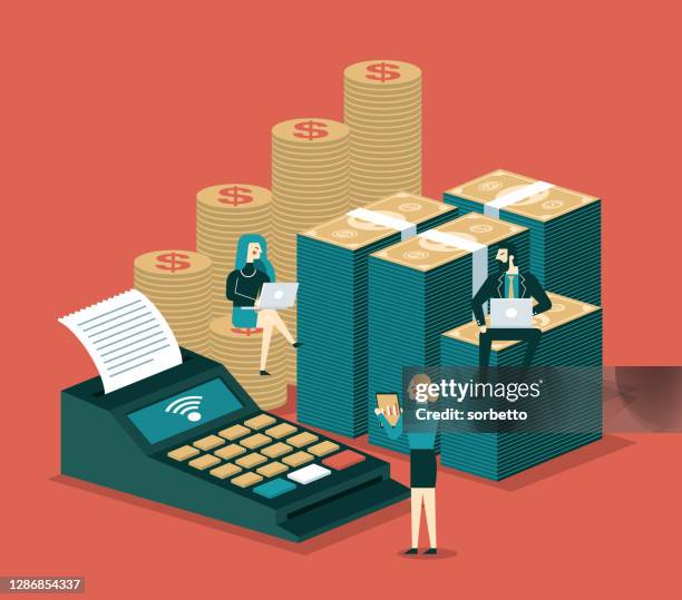 accountant - financial analyst stock illustrations