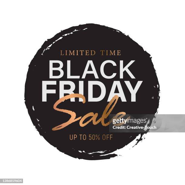 black friday chalk stamp label - black friday sale stock illustrations