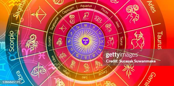 zodiac signs and astrology with constellations, concepts, predictions, horoscopes, beliefs - astrology stock pictures, royalty-free photos & images