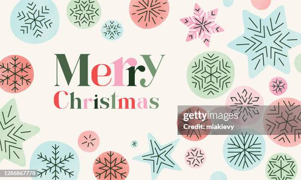 christmas background with snowflakes - modern font stock illustrations