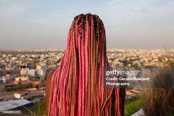 african hairstyles - dakar senegal bildbanksfoton och bilder