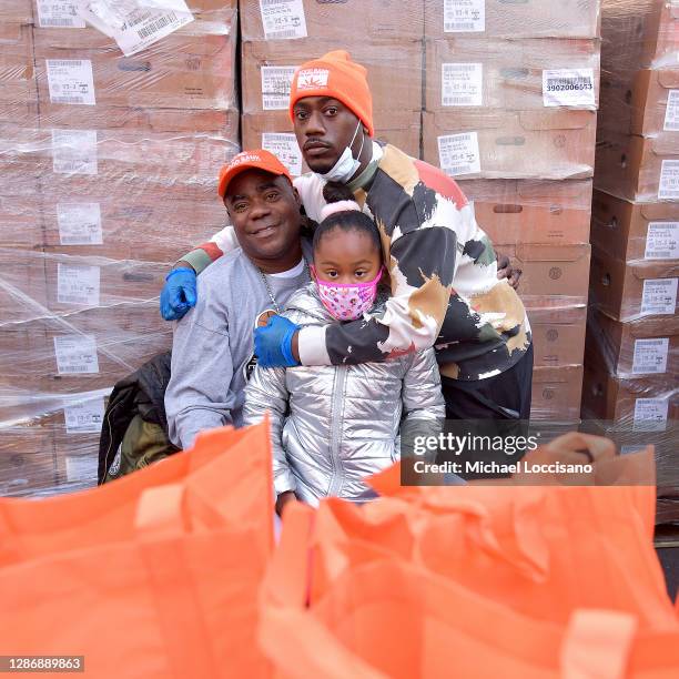 Tracy Morgan, Maven Sonae Morgan, and Tracy Morgan Jr. Pose as Food Bank For New York City, Tracy Morgan, and Council Member Robert E. Cornegy Jr....