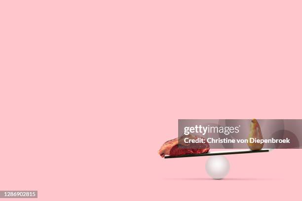 food and health in balance - produto de carne imagens e fotografias de stock
