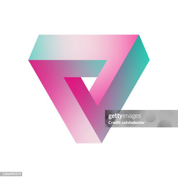 penrose triangle - adversity graphic stock illustrations