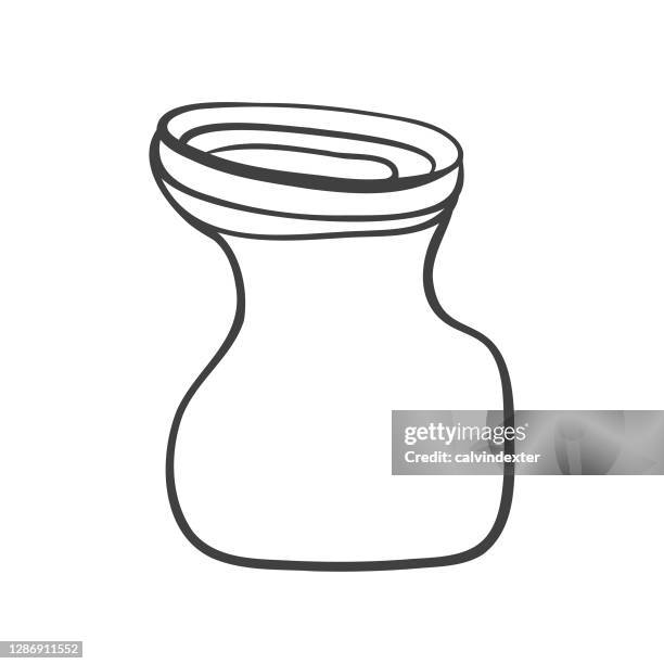 jar bottle cartoon drawing - kombucha stock illustrations