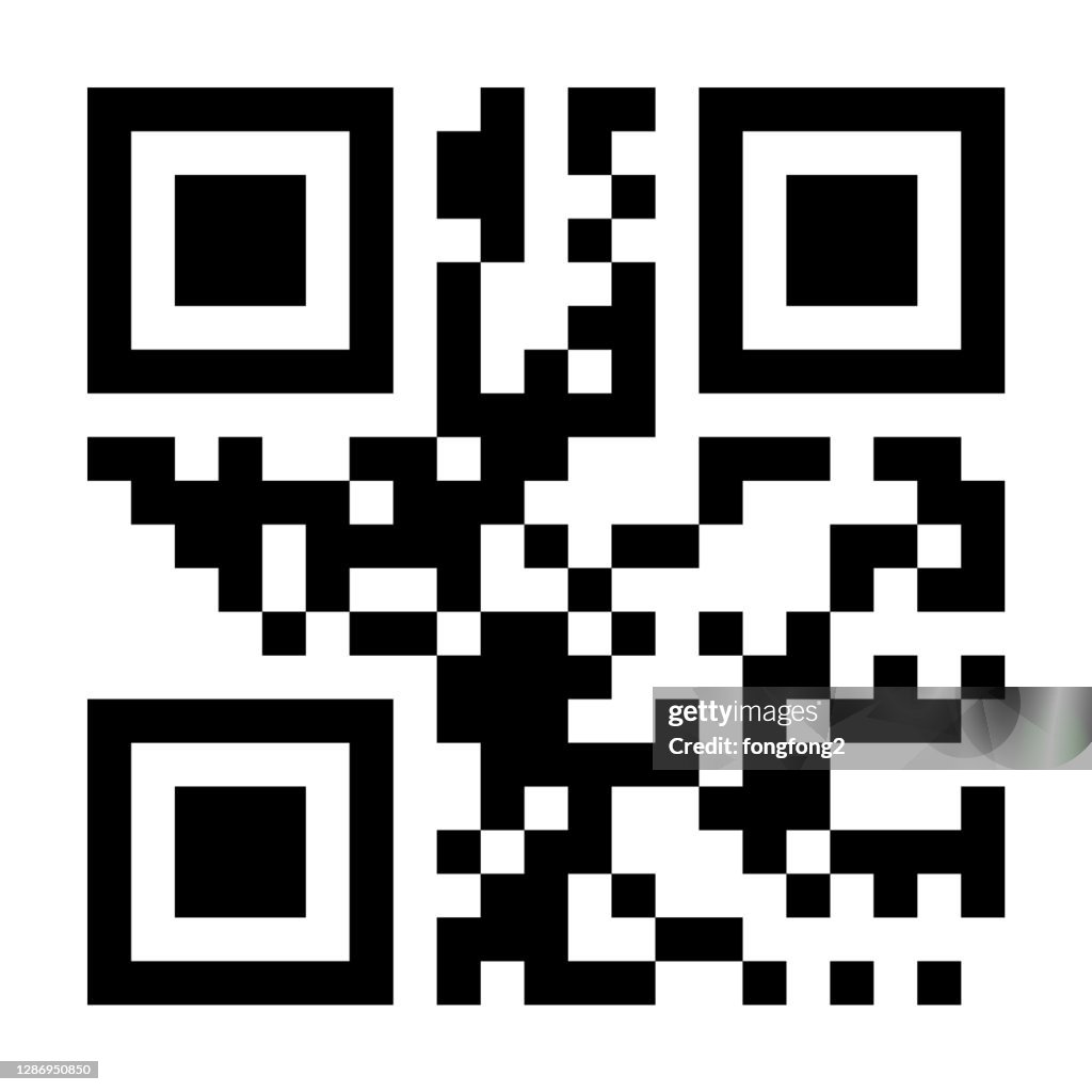 Qr Code Smample Vector Qr Code Sample For Smartphone Scanning Isolated On White ...