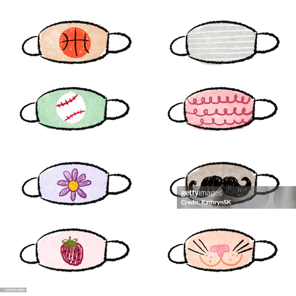 Face masks with designs