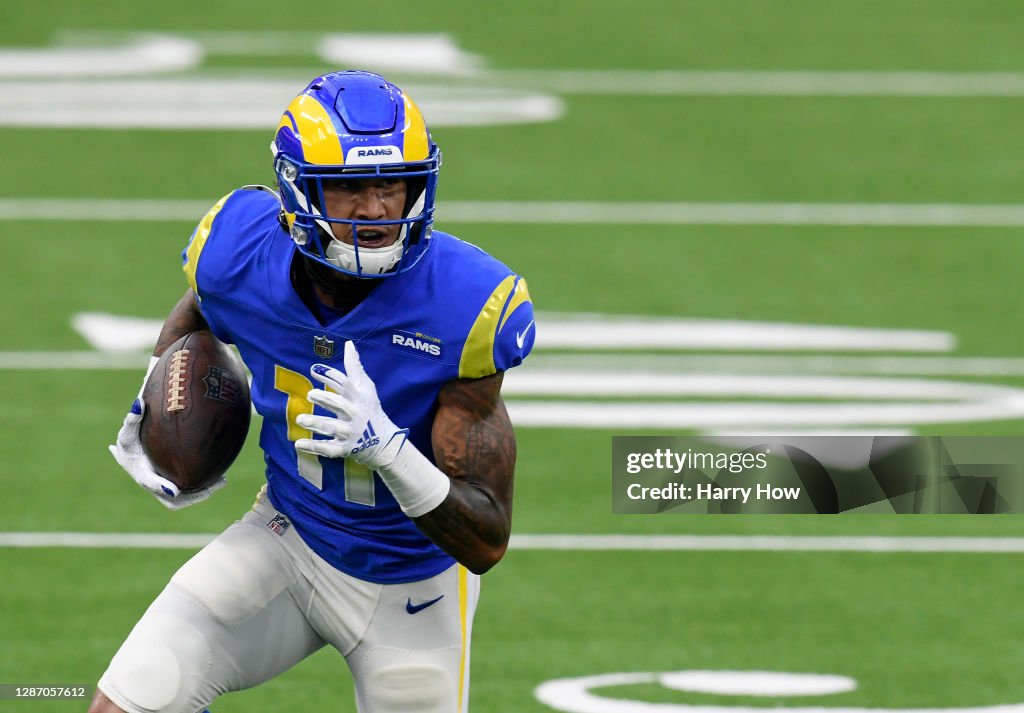 Josh Reynolds Rams Josh Reynolds of the Los Angeles Rams runs after his catch during a ...